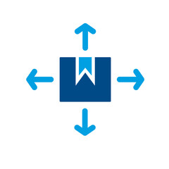 Global Distribution and Export Import Icon
