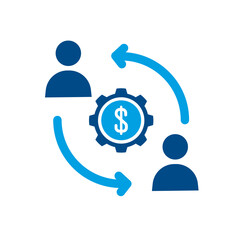B2B Partnership and Business Transaction Icon