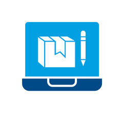 Custom Product Design and Online Ecommerce Icon