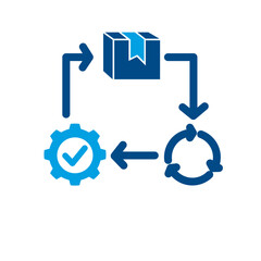 Automated Supply Chain and Manufacturing Icon