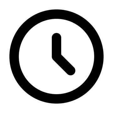 time clock icon silhouette illustration for ui, app, and interface design