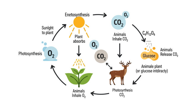 Photosynthesis and Respiration Cycle Diagram