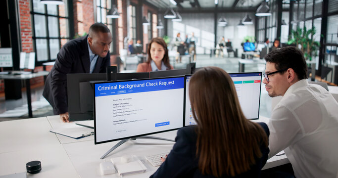 HR Manager Reviews Criminal Record Report