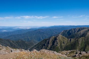 Fototapeta premium view from mount kosciuszko in summer
