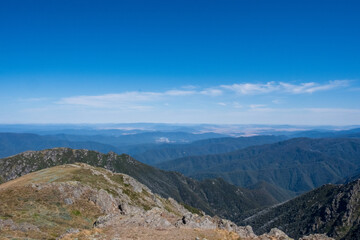 Fototapeta premium view from mount kosciuszko in summer