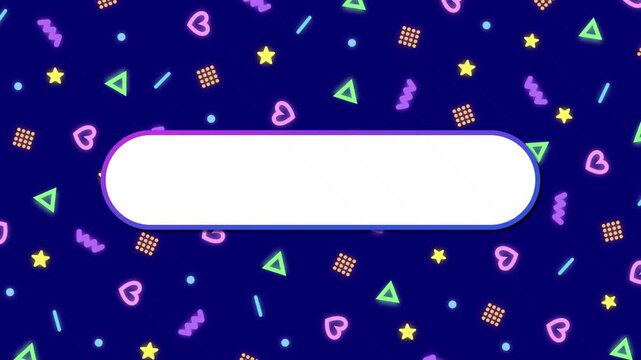 STREAM ENDING　Colorful neon pop and cute delivery background