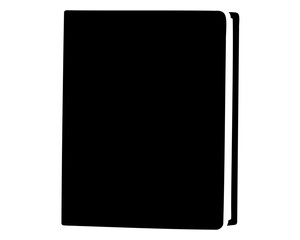 Fototapeta premium Black minimalist blank book or notebook with white pages Vector