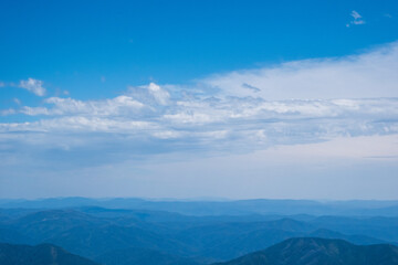 Fototapeta premium view from mount kosciuszko in summer