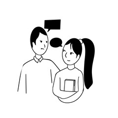 Cartoon Characters Talking: Dialogue illustration 