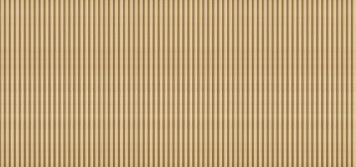 Corrugated Cardboard Vertical Ribbed Texture .Wood background banner panorama long  Brown wooden acoustic panels wall texture , seamless pattern . Wooden panel wall background. Wood realistic dark  © Ahmed