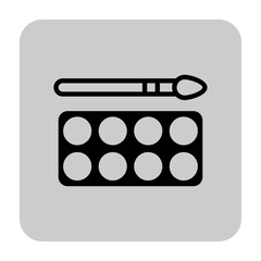 Paint vector, clip art, and symbol. Flat design of paint concept and simple design