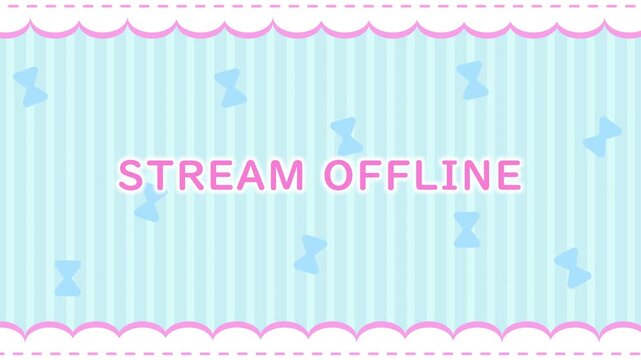 STREAM OFFLINE　Cute delivery background with ribbons and ruffle lace