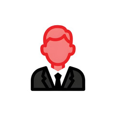 Professional businessman icon in modern style
