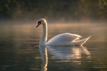 Fototapeta premium swan on the lake