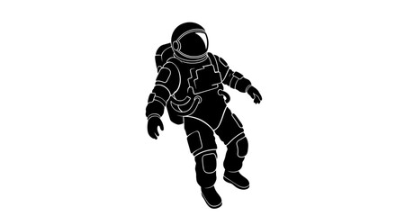 Astronaut in Space Suit Floating Weightlessly 1. © dhamirah