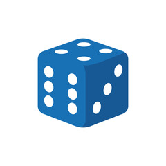 Dice simple flat vector design isolated on white background