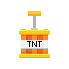 Tnt dynamite flat vector illustration isolated on white background