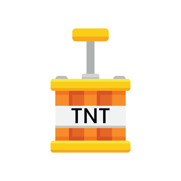 Tnt dynamite flat vector illustration isolated on white background