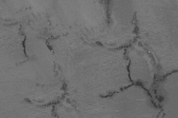 Shabby, abandoned plaster on the wall.