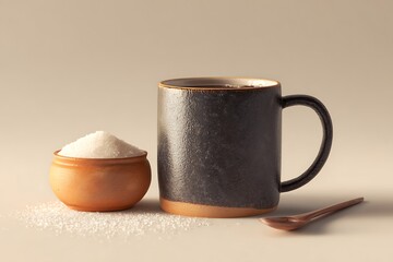 cup of coffee and sugar