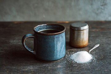 cup of coffee and sugar