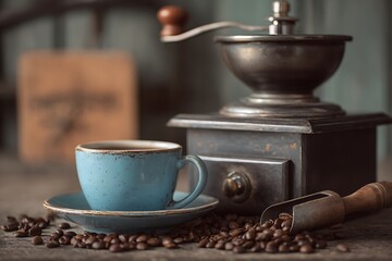 coffee grinder with coffee beans