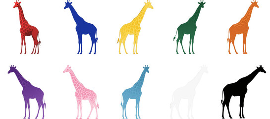 キリン　動物　生き物　イラスト