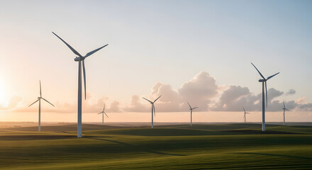 lean energy wind farm during the day