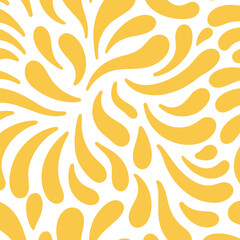 Naklejka premium Yellow teardrop shapes swirling pattern design abstract background texture