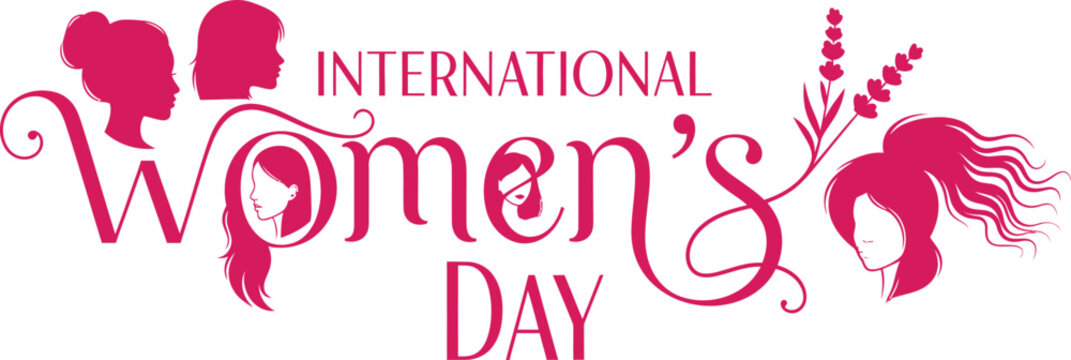 International women's day celebration logo