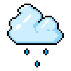Pixel Art Icon of Rain Cloud
