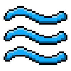 Pixel Art Icon Element of Water Icon