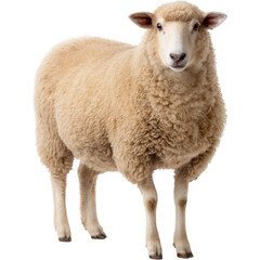 Fototapeta premium Sheep Stand Alone in Studio Shot Isolated on Black Background, Animal Farm