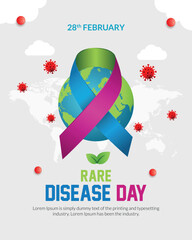 Fototapeta premium Global Rare Disease Day Awareness 