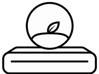 Simple Molecular Structure Icon Design Element on a Platform