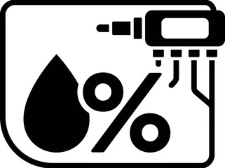 Oil Drop Percentage Graphic Illustration on Transparent Background.eps