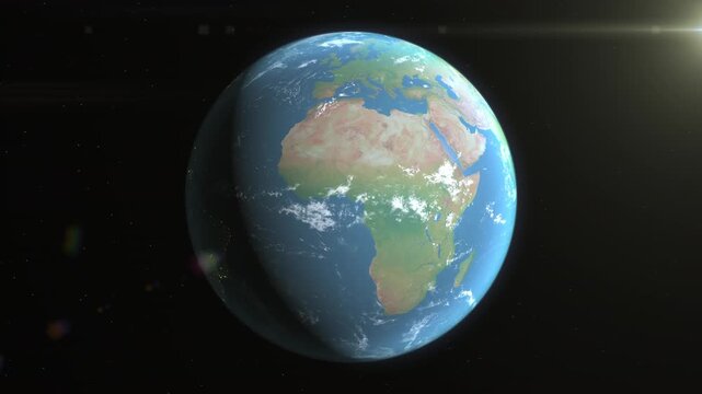 Location and map of Lebanon on the surface of the earth at day.