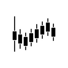 Obraz premium Blackcandlestickchartpatternfortradingandfinanceanalysistool