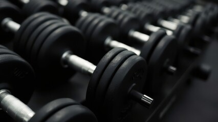 Obraz premium dumbbell on a black background