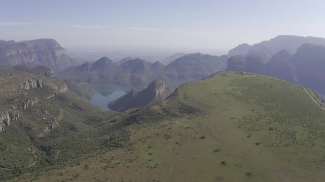 Aerial, Blyde River Canyon Nature Reserve, Panorama Route, South Africa