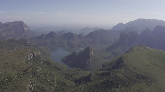 Aerial, Blyde River Canyon Nature Reserve, Panorama Route, South Africa