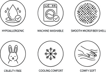 Obraz premium A graphic illustration showcasing the key features of a product, including its comfort and care benefits.