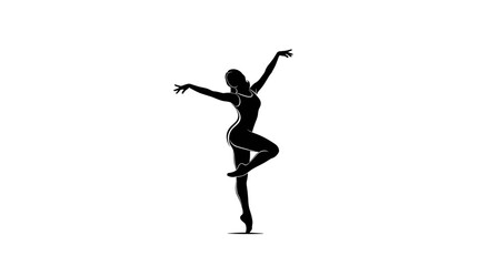Elegant Silhouette of a Ballet Dancer in Motion. © abbas
