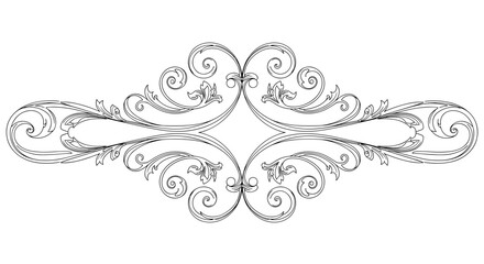 Elegant Swirls and Flourishes Decorative Element.