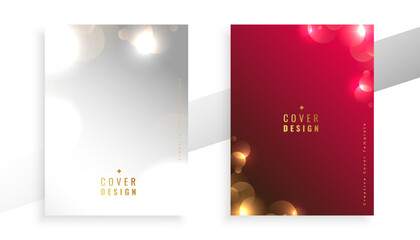 Fototapeta premium set of premium business booklet cover template with shiny effect