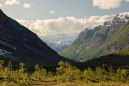 Majestic Austerdalsbreen Glacier in Vestland Norway