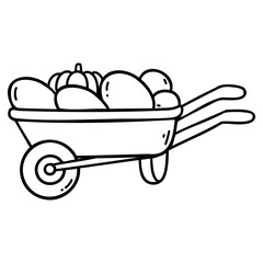 Wheelbarrow With Vegetables