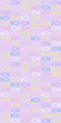 Colorful Fish seamless pattern texture