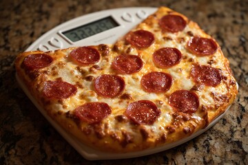 pizza shaped like a weighing scale