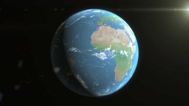 Location and map of Libya on the surface of the earth at day.